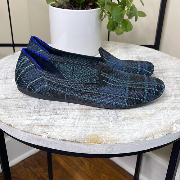 Rothy’s RETIRED Navy Plaid Loafers - Picture 7 of 13